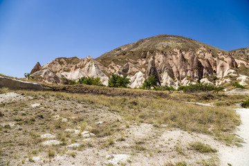Cappadocia. Picturesque mountains surrounding the Monks Valley