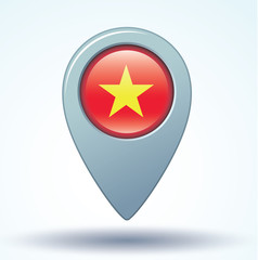 Flag set of Vietnam, vector illustration