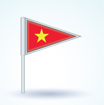 Flag set of Vietnam, vector illustration