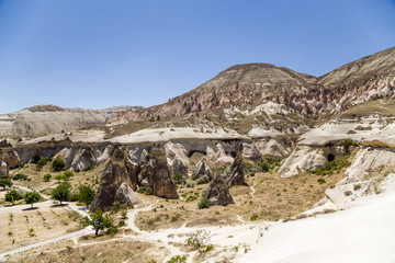 Cappadocia. Mushroom-shaped pillars of weathering Monks Valley 