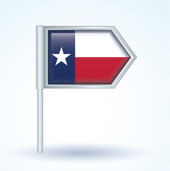 Flag set of Texas, vector illustration