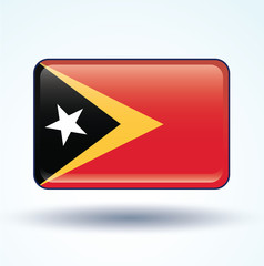Flag of East Timor, vector illustration