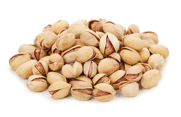 pistachios isolated on white background