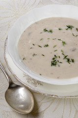 cream of mushroom soup with thyme