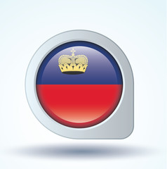 Fototapeta premium Flag set of Liechtenstein, vector illustration