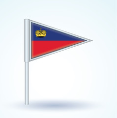 Flag set of Liechtenstein, vector illustration