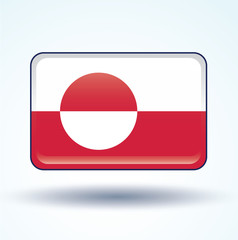 Flag of Greenland, vector illustration