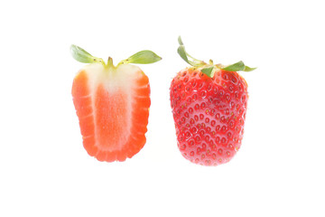 Fresh strawberry isolated on white background