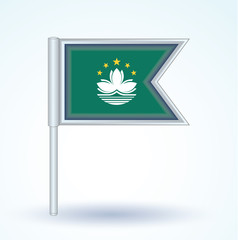 Flag set of Macao, vector illustration