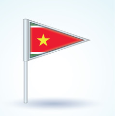 Flag set of Guadeloupe, vector illustration