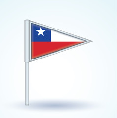 Flag set of Chile, vector illustration