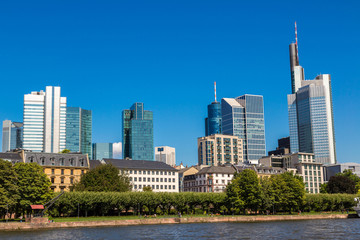 Obraz na płótnie Canvas Financial district in Frankfurt