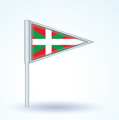 Flag of Basque country, vector illustration