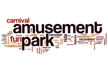 Fototapeta premium Amusement park word cloud