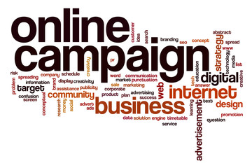 Online campaign word cloud