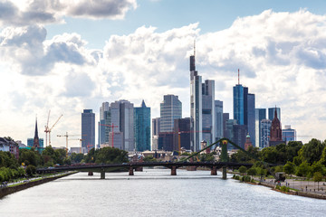 Obraz premium Financial district in Frankfurt