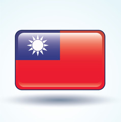 Flag set of Taiwan, vector illustration