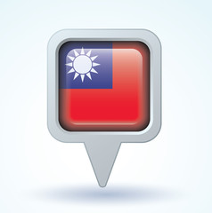 Flag set of Taiwan, vector illustration