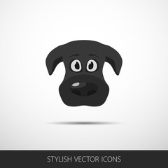 dog face flat icon