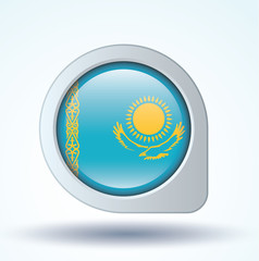 Flag set of Kazakhstan, vector illustration