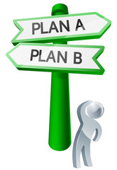 Plan A or Plan B concept