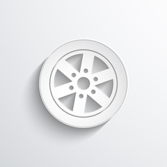 Fototapeta premium Vector tyre web icon.