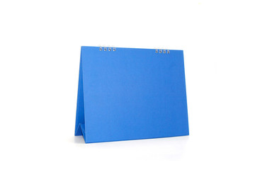 Blue calendar on a white background isolated