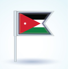 Flag set of Jordan, vector illustration