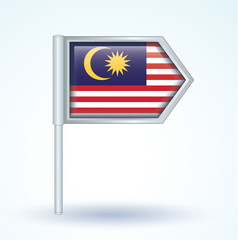 Flag set of Malaysia, vector illustration