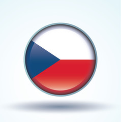 Flag set of czech republic, vector illustration