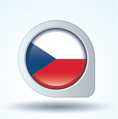 Flag set of czech republic, vector illustration