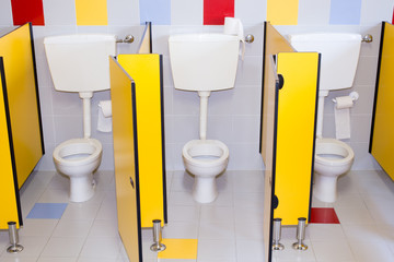 small bathrooms of a school for children