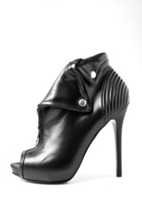 Black high heel fashion shoe