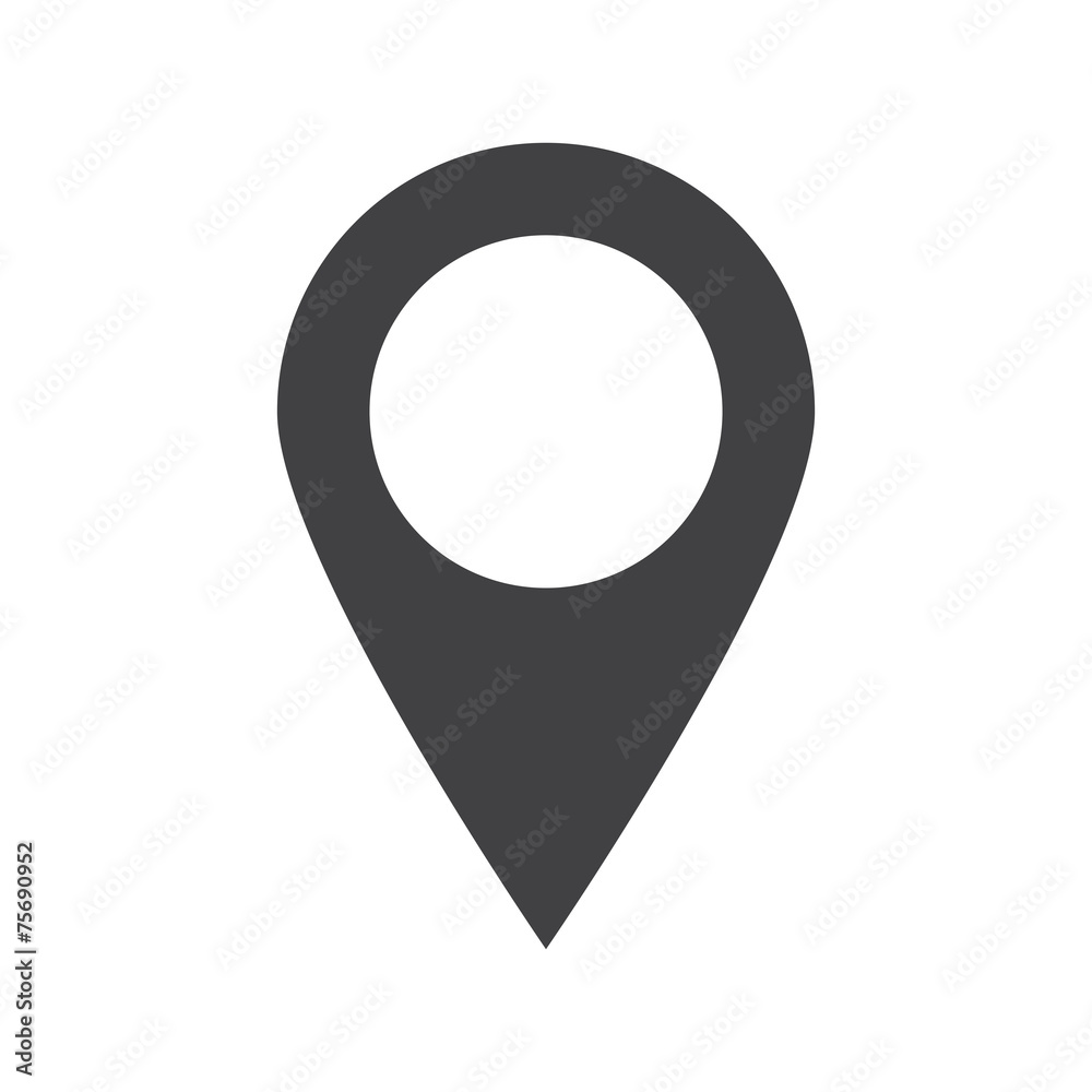 Wall mural map pointer icon