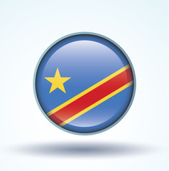 Fototapeta premium Flag set of Democratic Republic of the Congo.