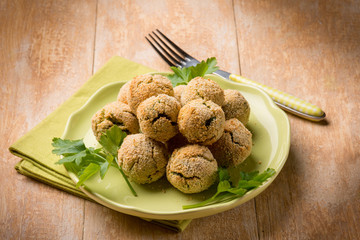 vegetarian meatballs with ricotta and spinach