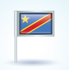 Flag set of Democratic Republic of the Congo.