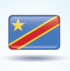 Fototapeta premium Flag set of Democratic Republic of the Congo.