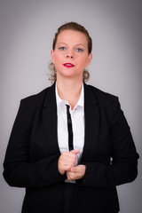 unsichere geschäftsfrau
