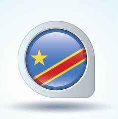 Flag set of Democratic Republic of the Congo.