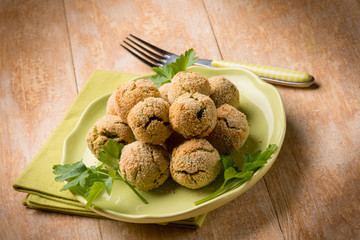 vegetarian meatballs with ricotta and spinach
