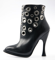 Black high heel fashion shoe