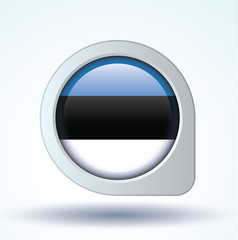 Flag set of Estonia, vector illustration