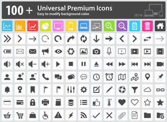 Media Icons, Web Icons, Arrow Icons, Setting Icons, Cloud Icons,