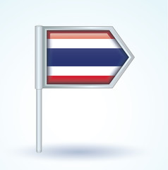 Flag set of Thailand, vector illustration