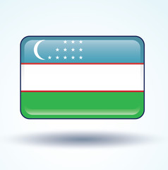 Flag set of Uzbekistan, vector illustration