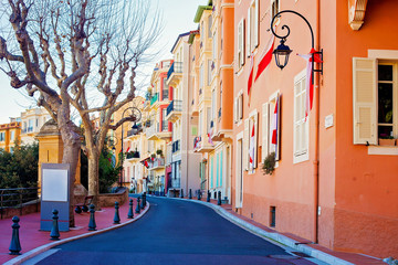 Fototapeta na wymiar Street in Monaco Village in Monaco Monte Carlo