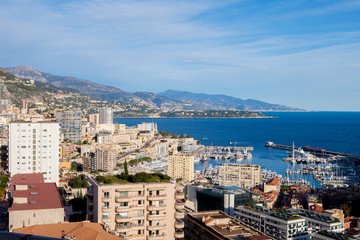 Fototapeta na wymiar Scenic view from Monaco Village