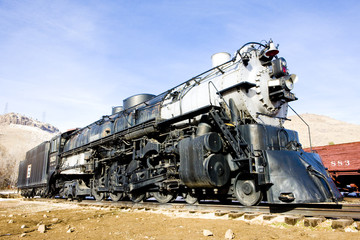 Naklejka premium stem locomotive in Colorado Railroad Museum, USA