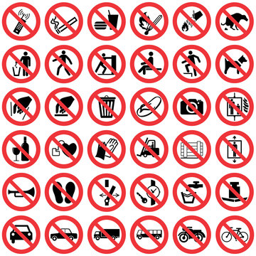 Standard Prohibition sign collection